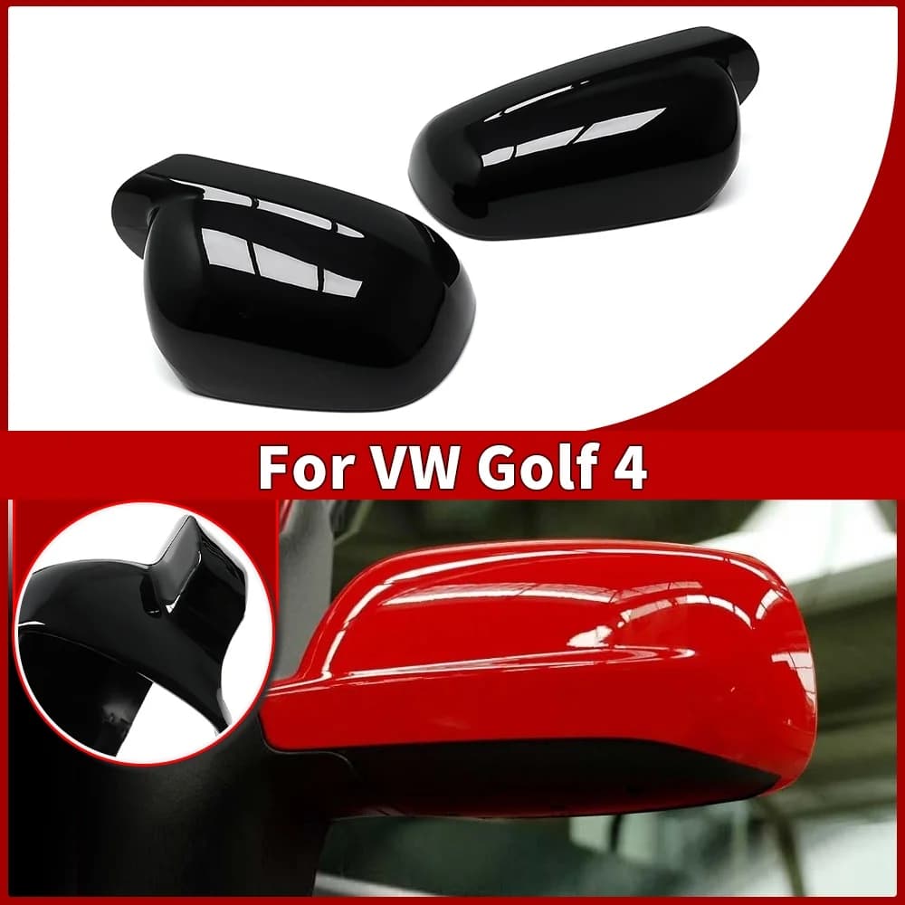 Klavier Schwarz Für VW Golf 4 IV GTI R32 Jetta MK4 Bora 1J Passat B5 Auto Seite Rückspiegel Abdeckung trim Ersetzen