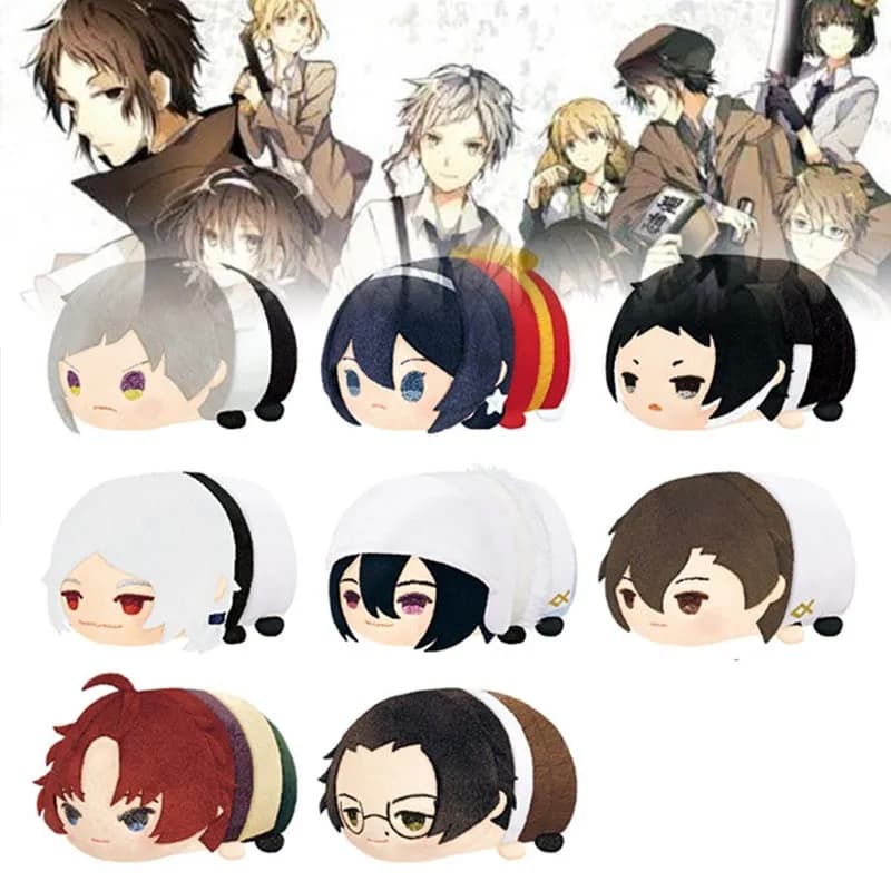 Anime Bungou Streunende Hunde Toten Apple Gefüllte Mochi Maskottchen Puppe 8,5 cm Nakajima Atsushi Kunikida Doppo Dazai Plüsch Anhänger Geschenk