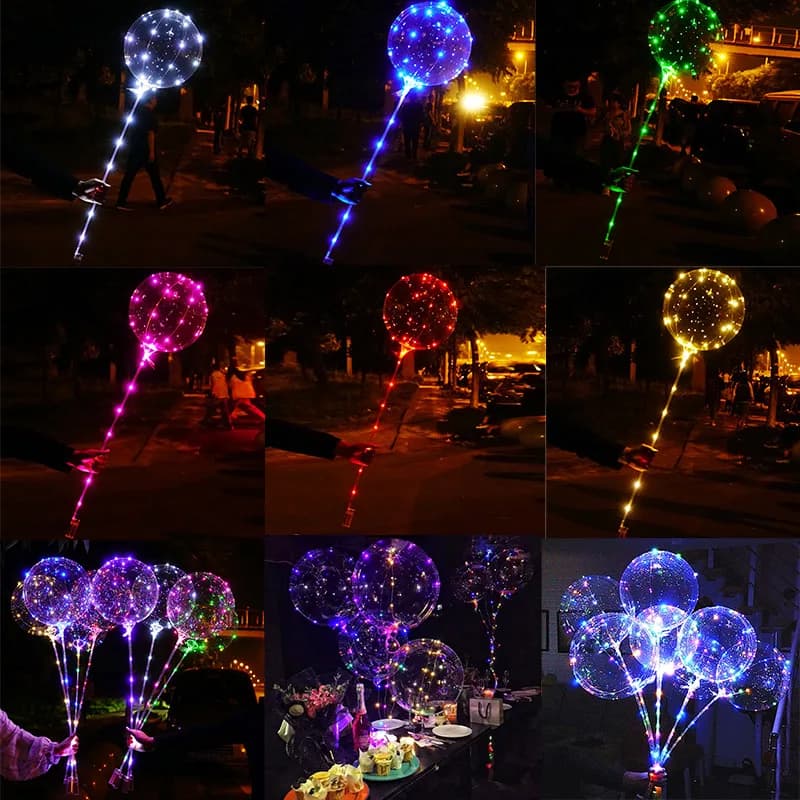 Licht Up Bunte Klar Blase Ballons Kit für Outdoor und Indoor Geburtstag Party Valentines Weihnachten Hochzeit Neue Jahr Decor