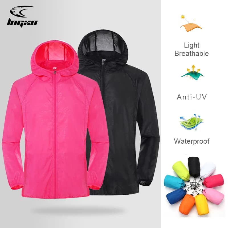 Männer Frauen Wandern Jacke Wasserdicht Schnell Trocknend Camping Jagd Kleidung Sonnenschutz Outdoor Sport Mäntel Anti UV Windjacke
