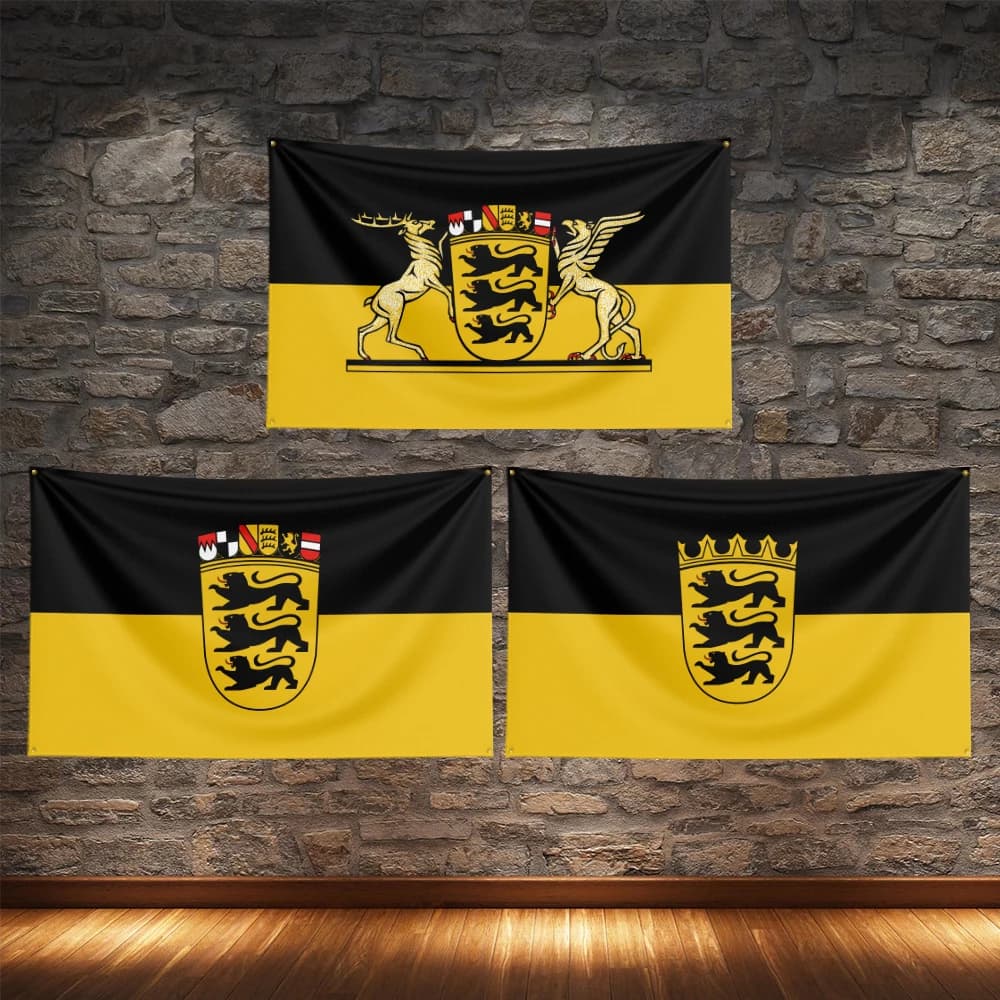 Deutsche regionale Flagge einseitiger Druck Flag_of_Baden-Württemberg