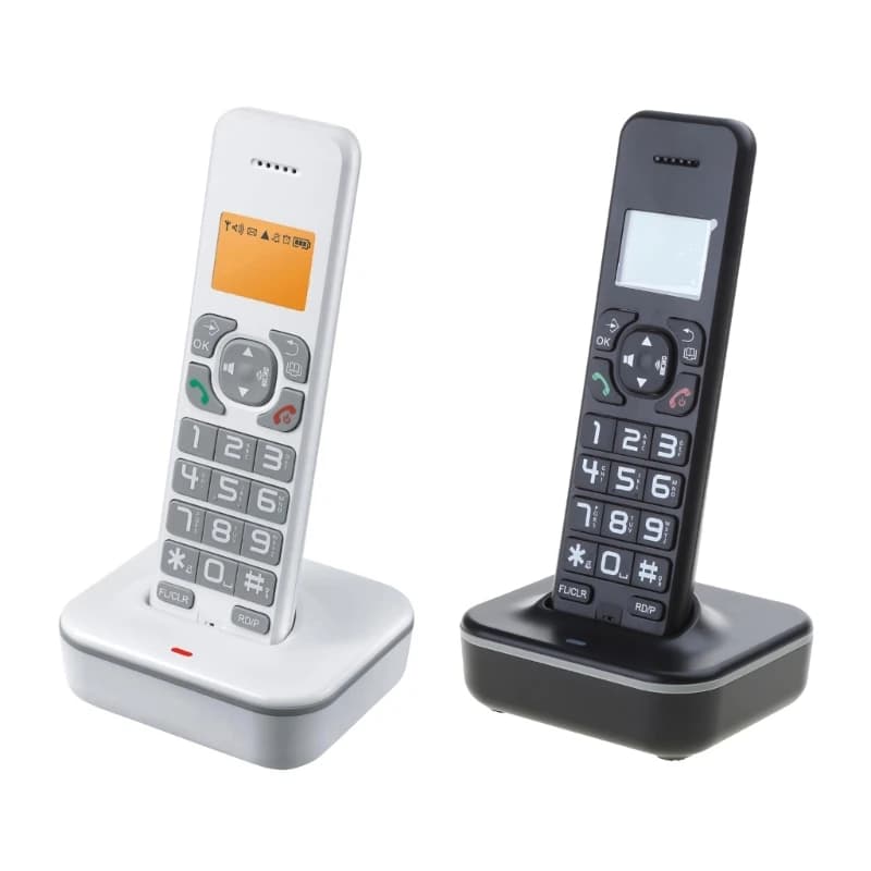 Schnurloses Telefon mit mehreren Sprachen, Anruferanzeige, Freisprecheinrichtung, hintergrundbeleuchtetes Telefon, Freisprecheinrichtung für den