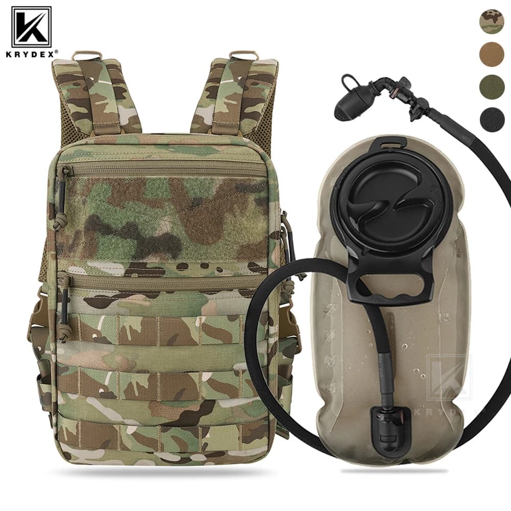 KRYDEX 500D Taktischer 50 oz Hydrations-Rucksack Modulare 1,5L Wasserblase Tasche Jagd Outdoor Wandern Zubehör