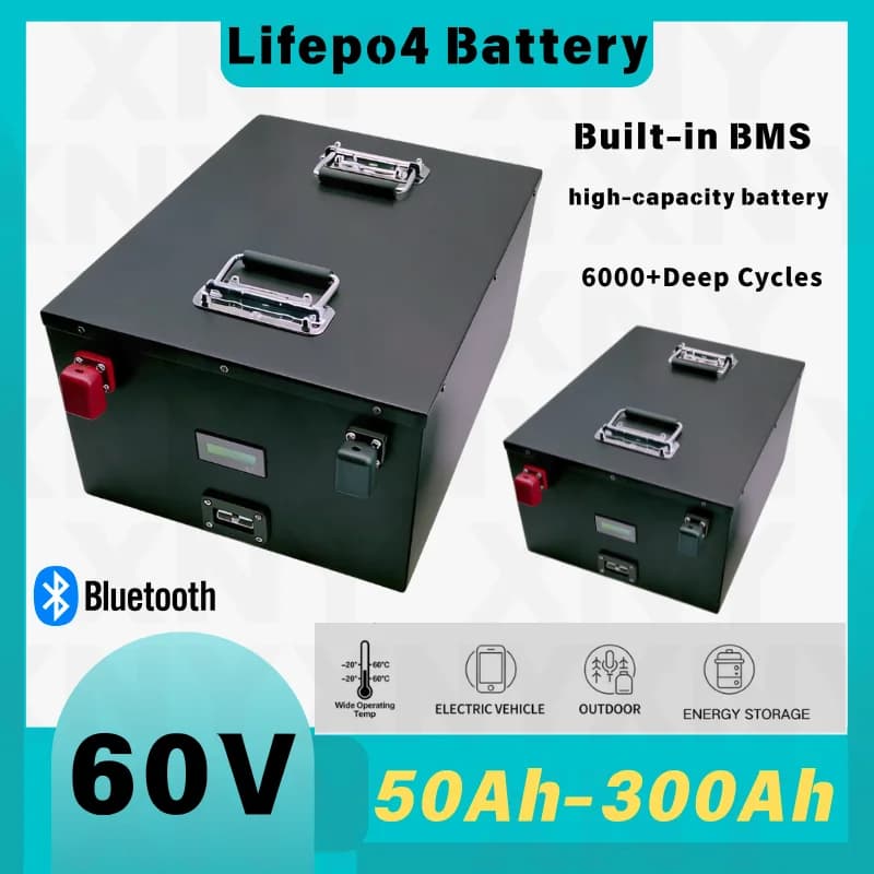 Lifepo4 Batterie 20S 60V für Golfwagen EV 3KW 6KW 10KW 12KW - 50Ah 70Ah 90Ah 100Ah 150Ah 180Ah 200Ah 300Ah Lithium-Batterie Option