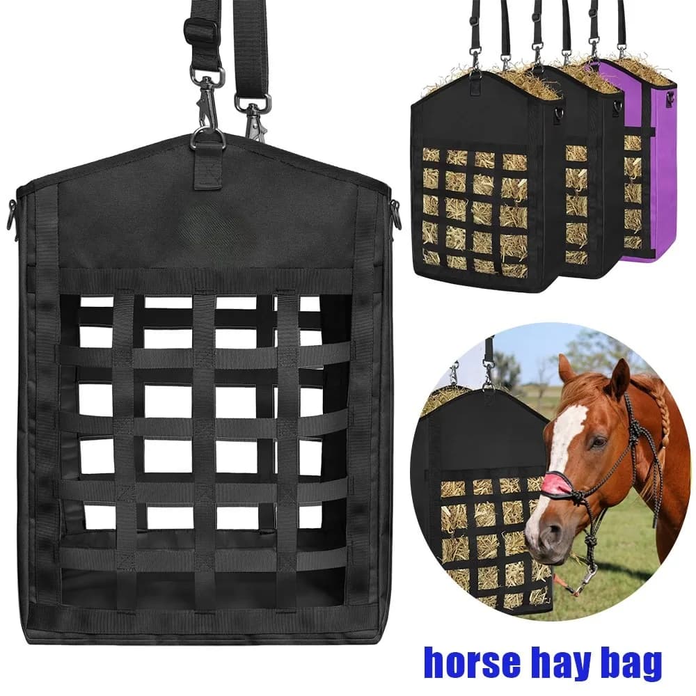 1PCS Haylage Net Tasche Langlebige Pferd Pflege Produkte Kleine Löcher Heu Net Haynet Ausrüstung Langsam Feed Heu Feeder Net taschen für Pferd