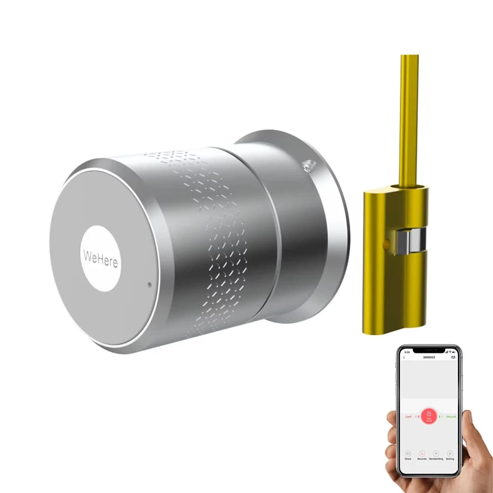 Wehere M521 Intelligentes Türschloss, Fingerabdruckzylinder, Bluetooth für Tür, 50–100 mm dick, unterstützt TUYA TTlock, mehrere Optionen