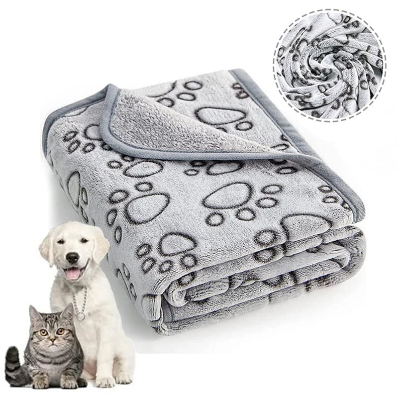 Weiche, flauschige, hochwertige Haustierdecke, niedliches Cartoon-Muster, Haustiermatte, warme und bequeme Decke für Katzen und Hunde