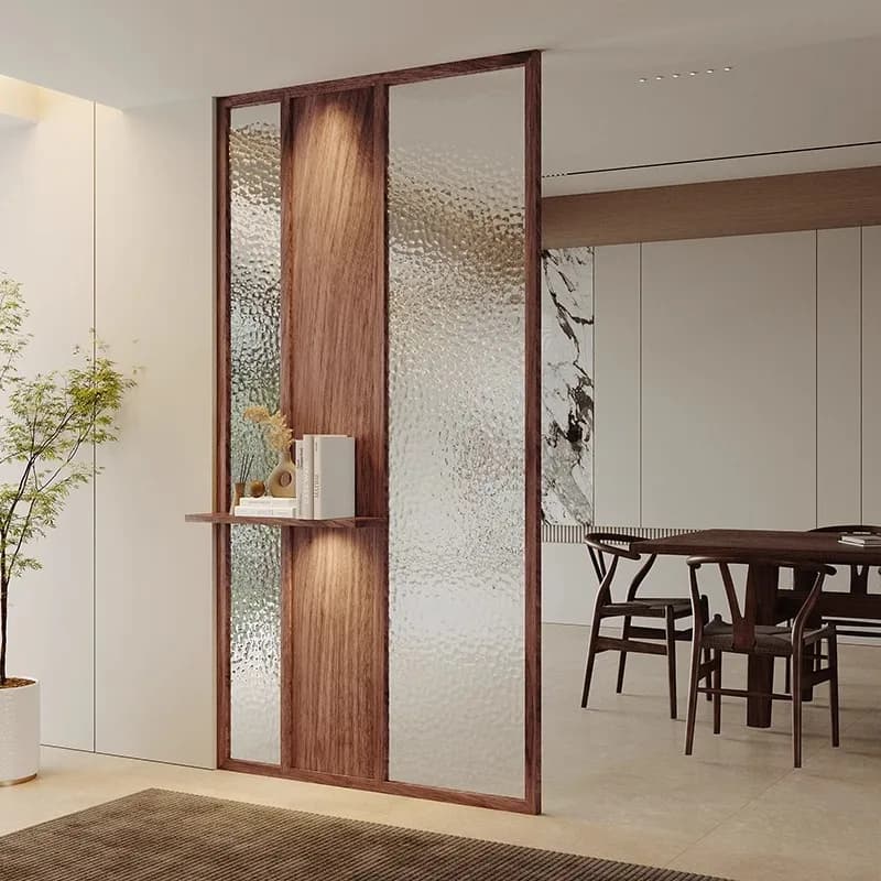 Guxin neuer chinesischer Stil Eingang Eingang Massivholz Foyer Haushalt Changhong Glastrennwand Wohnzimmer
