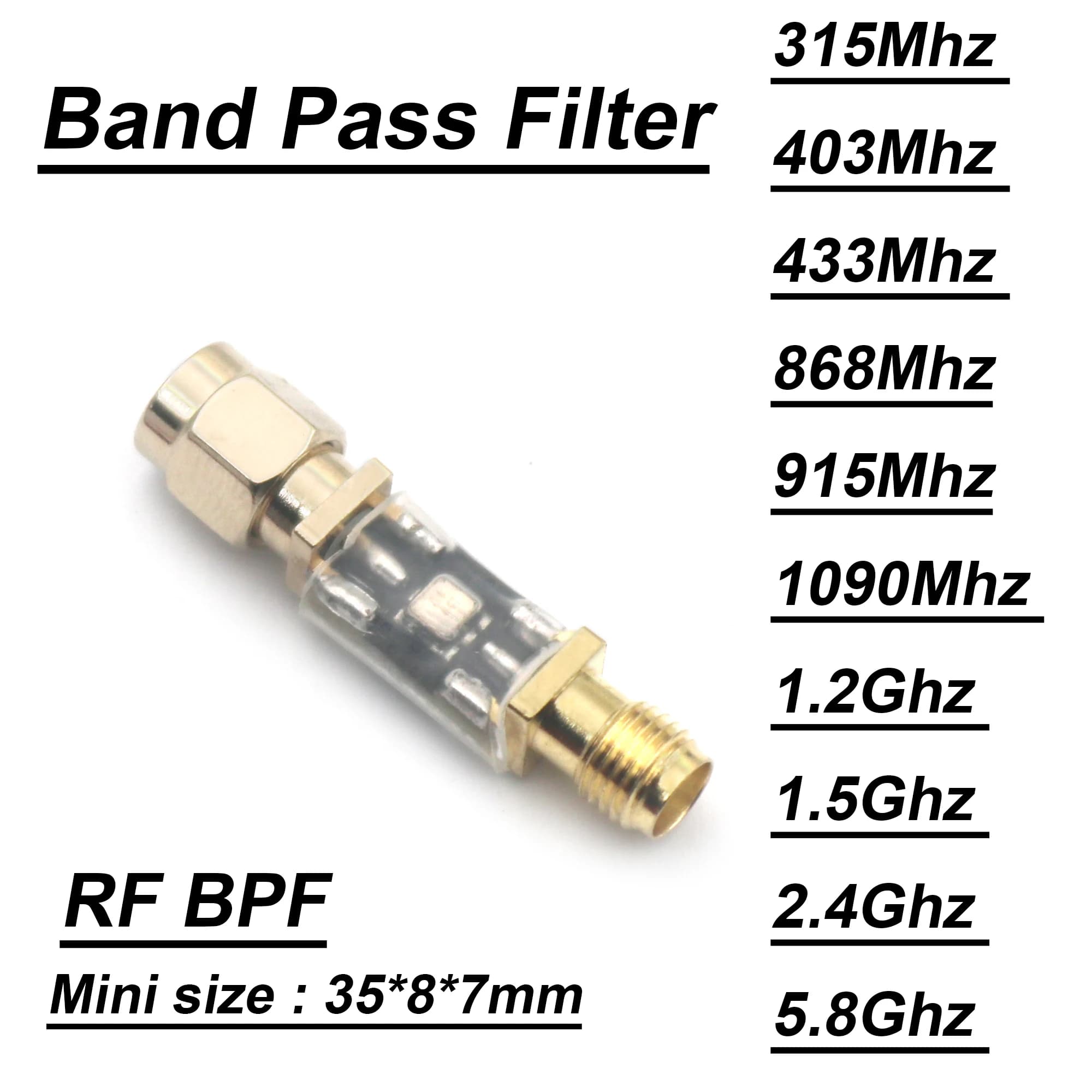 BPF 315M 403M 433M 868Mhz 915Mhz 1,2G 1,5G 2,4G 5,8G LC Band Pass Filter FÜR Ham Radio RF Power Verstärker Sender Empfänger