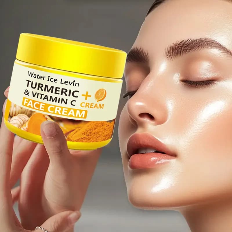 Kurkuma Vitamin C Anti-Aging-Creme Feuchtigkeitsspendende Anti-Falten-Kollagen-Hyaluronsäure-Creme Hautpflege Kosmetik 50 g
