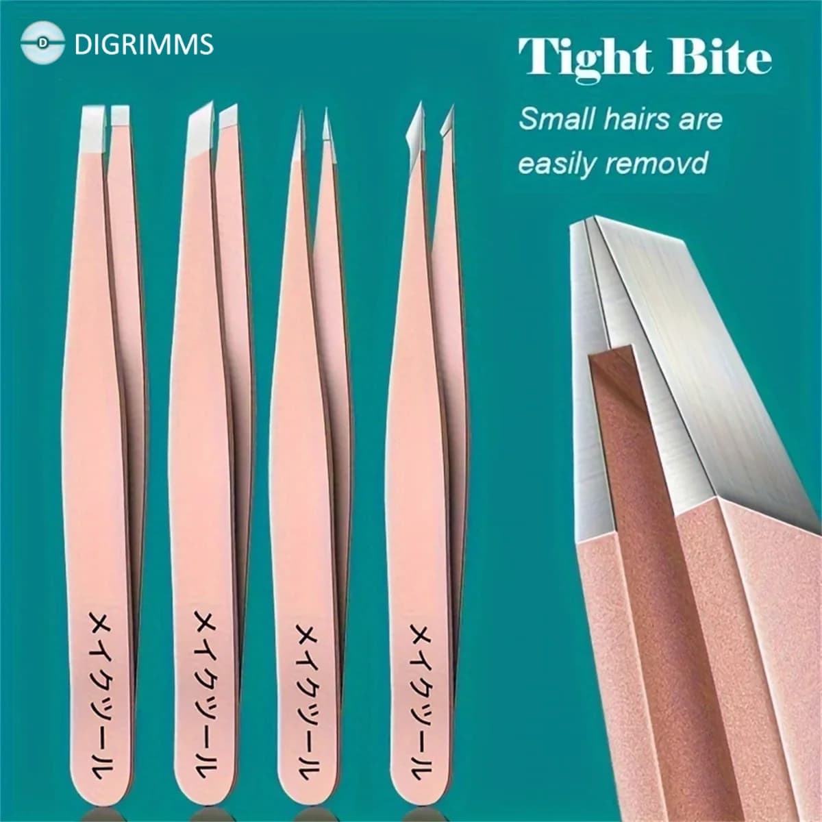 1/4-teiliges Set, professionelles Pinzetten-Set zur Haarentfernung von Augenbrauen, perfekt für eine sehr mühelose und entspannte Entfernung