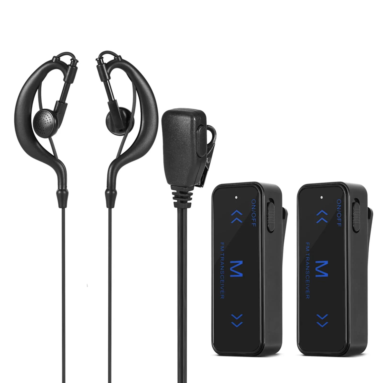 2 Stück 400-470MHz Mini Walkie Talkie 2-Wege-Funk-Transceiver & Ohrhörer Headset USB-Strom versorgung