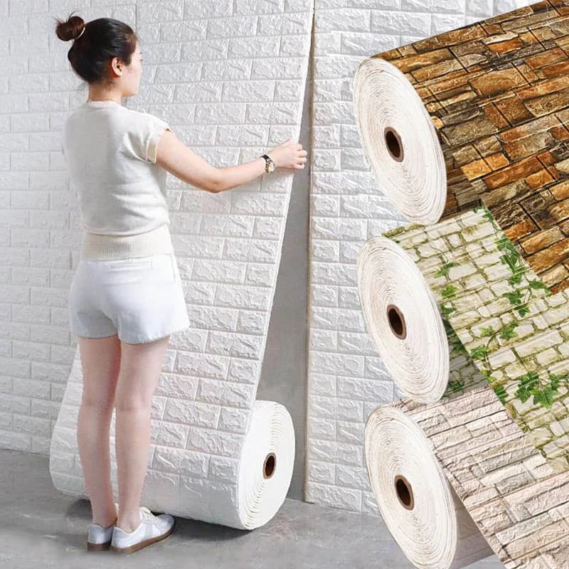 70 cm * 1 m 3D Ziegel Muster Wand Panels Tapete DIY Wasserdicht für Wohnzimmer Schlafzimmer Küche Hintergrund Wand dekoration