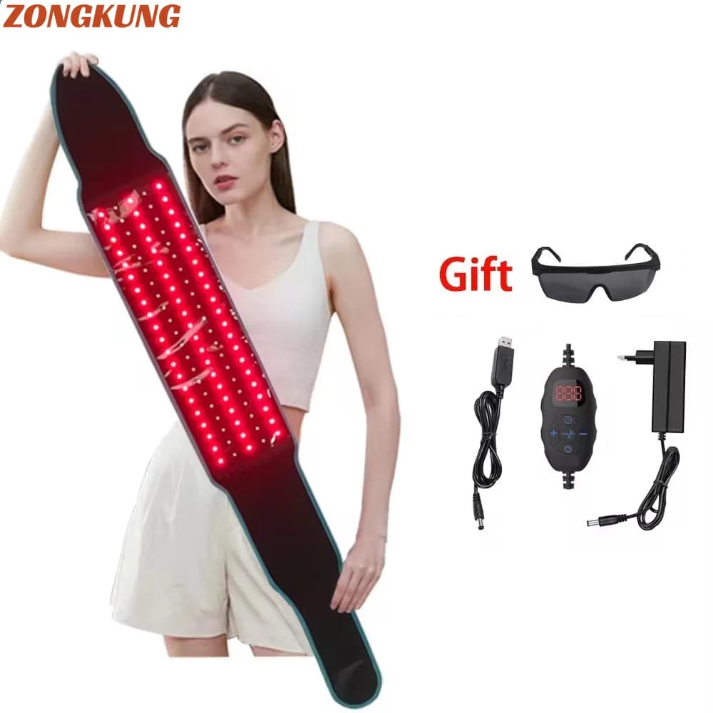 LED Rot & Infrarot Licht Gürtel 660nm & 850nm für Ganzkörper Taille Fitness Massage Entspannende Muskel abnehmen Müdigkeit Relief Dropshipping