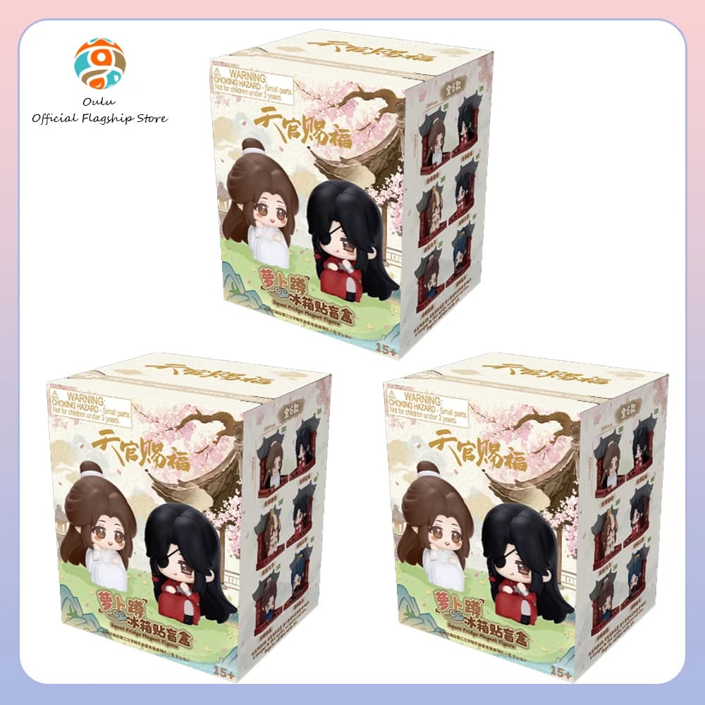 Neue Original Heaven Official's Blessing Mystery Box Tian Guan Ci Fu Blind Box Radieschen-Kniebeugen-Kühlschrankmagnet Ornamente Geschenkspielzeug