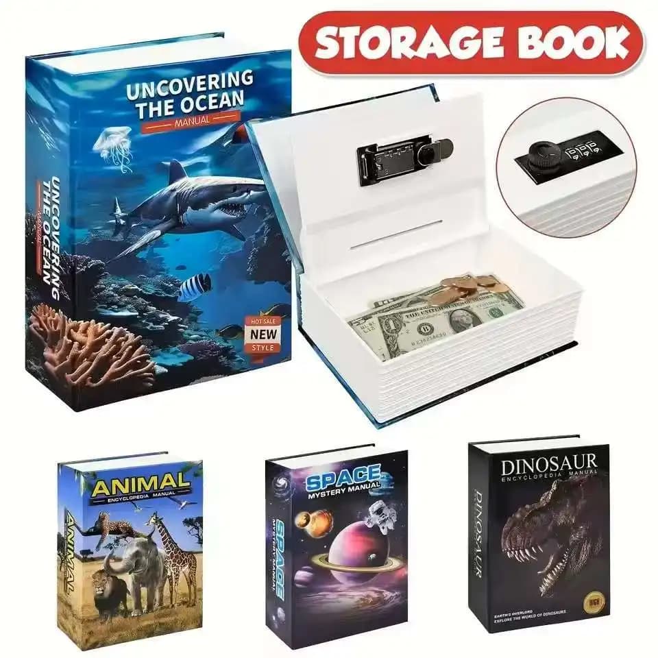 Geheimversteckter Safe in Buchform: Geld- und Schmuckbox mit Codeschloss, Organizer, Geldkassette, Kindergeburtstagsgeschenk, Bücherregal-Deko