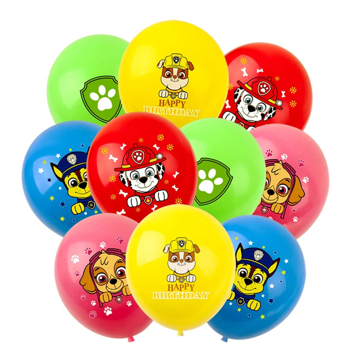 10pcs12 zoll Paw Patrol Einfarbig Latex Ballon kinder Alles Gute Zum Geburtstag Party Dekoration Baby Dusche Globos Ballon spielzeug