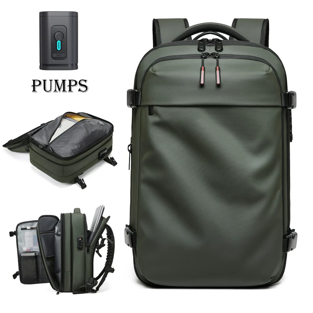 Männer reisen Rucksack 17 Zoll Vakuum Kompression Laptop Rucksack erweitert große Kapazität Schul rucksack Wandern Business Rucksack