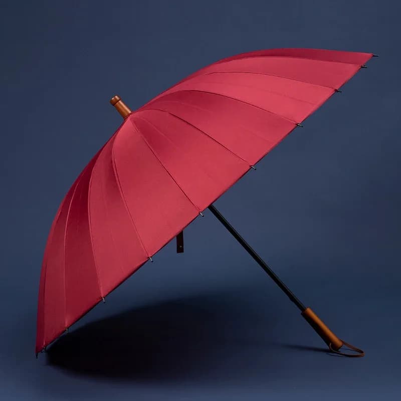 Business-Regenschirm mit langem Griff, großer, verstärkter, winddichter 24-Rippen-Regenschirm für Männer und Frauen