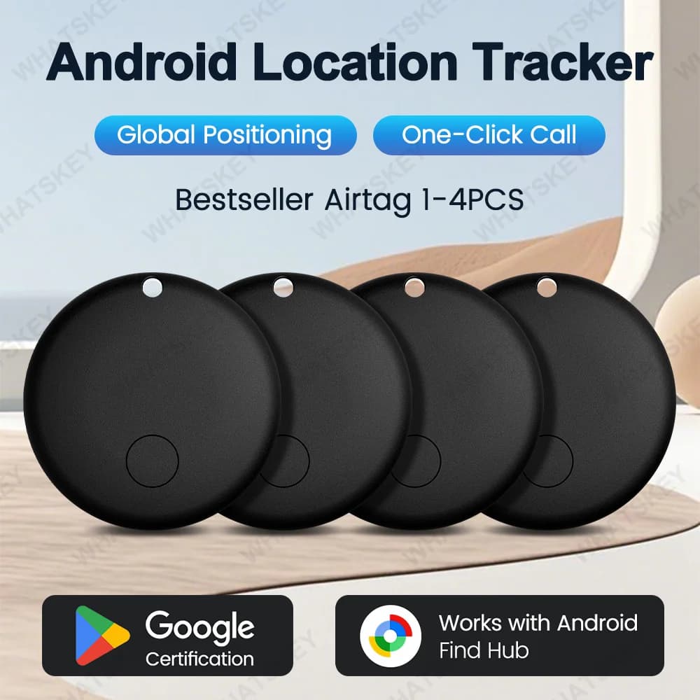 1/2/3/4 Stück Android Mini Auto-Ortungsgerät Anti-Verlust Google Find My Wallet Schlüsselanhänger Smart Tag Bluetooth Tracker Schlüssel- und