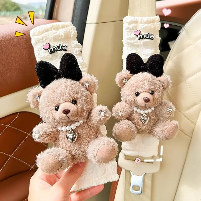 Neue Auto Sitz Gürtel Schulter Abdeckung Nette Rote Panda Bär Kinder Hals Auto Dekoration Liefert Auto Zubehör Innen Frau