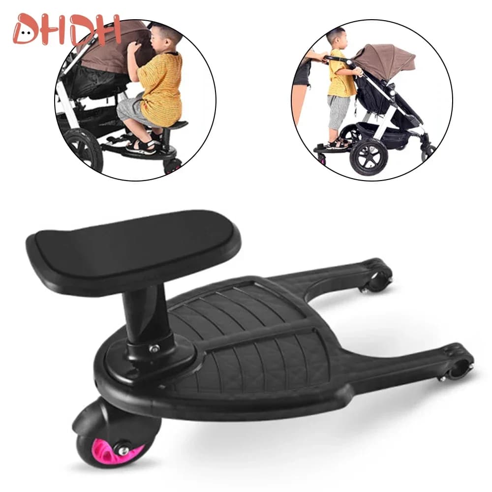 Mode Kinder Kinderwagen Pedal Adapter Zweites Kind Hilfs Anhänger Zwillinge Roller Anhalter Kinder Stehende Platte mit Sitz