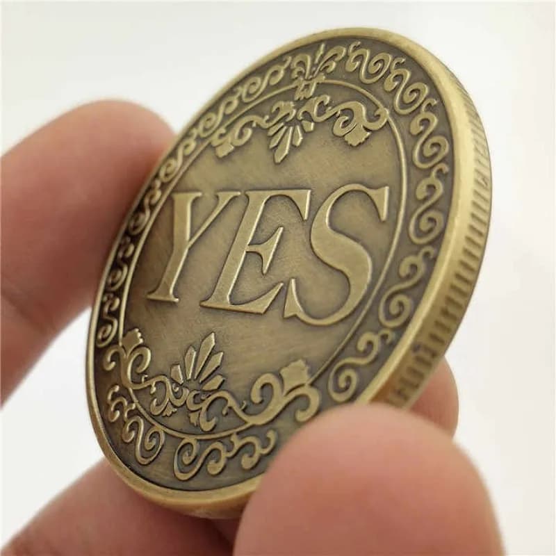 JA KEINE Entscheidungsmünzen, magische Münzsammlungen, viel Glück, Vintage, antike Bronze, Wunsch-Glücksmünze, US-Münzen, Gedenk-Goldmünzen