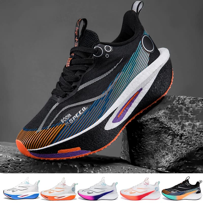 Herren Carbon-Laufschuhe für Marathon und Langstreckenlauf, Stabile Sportschuhe, Atmungsaktive Laufschuhe für Damen
