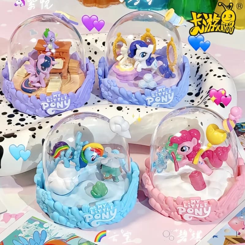 Neue Original KAYOU My Little Pony Mini-Szene Vol.1 Magisches Zuhause Pinkie Pie Rainbow Dash Dekoration Blind Box Rarity Holiday