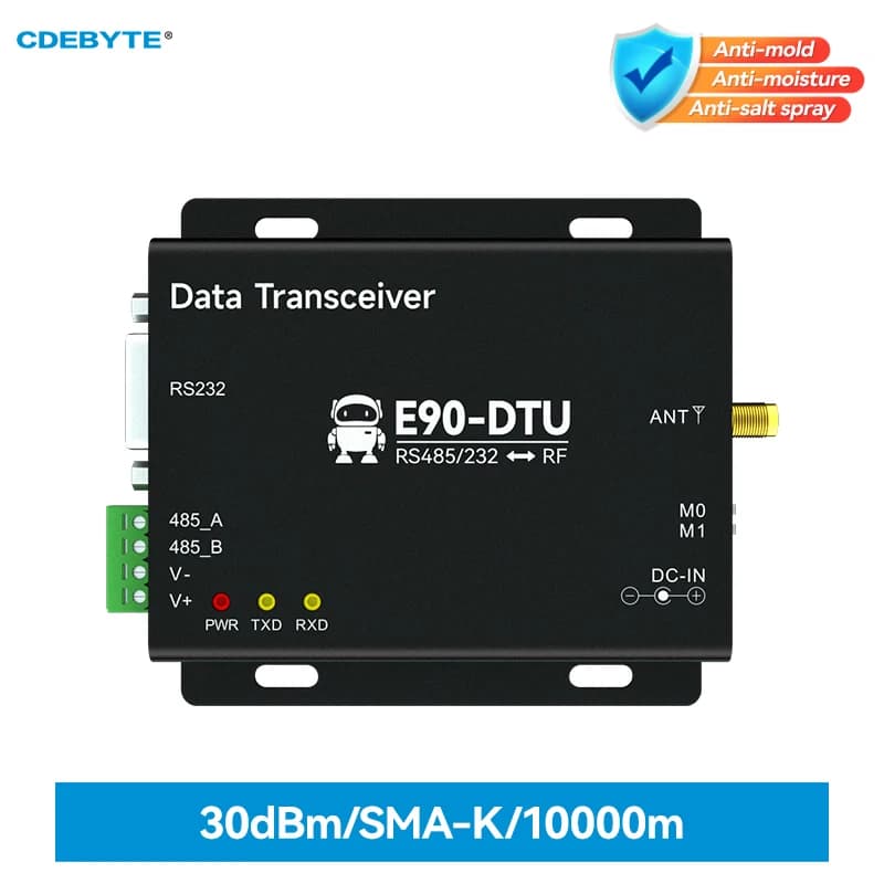E90-DTU(400SL30) CDEBYTE E90-Serie Funkgerät LoRa 433/230/868/915MHz Drahtloser Datenübertrager 30dBm RS232 RS485 LBT RSSI 10km