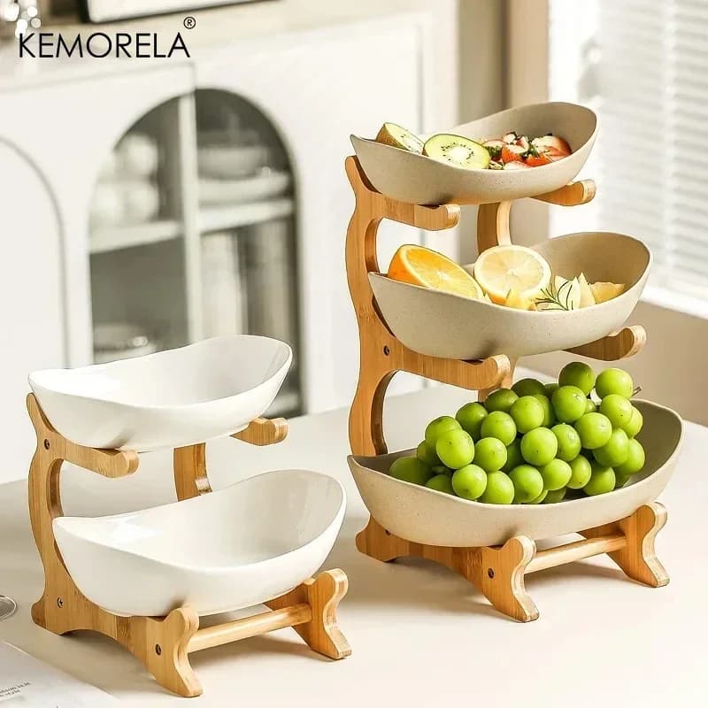 2/3 schicht Obst Platte Hause Wohnzimmer Kunststoff Snack Gericht Kreative Moderne Getrocknete Obst Korb Candy Dish Kuchen Stehen Salat schüssel