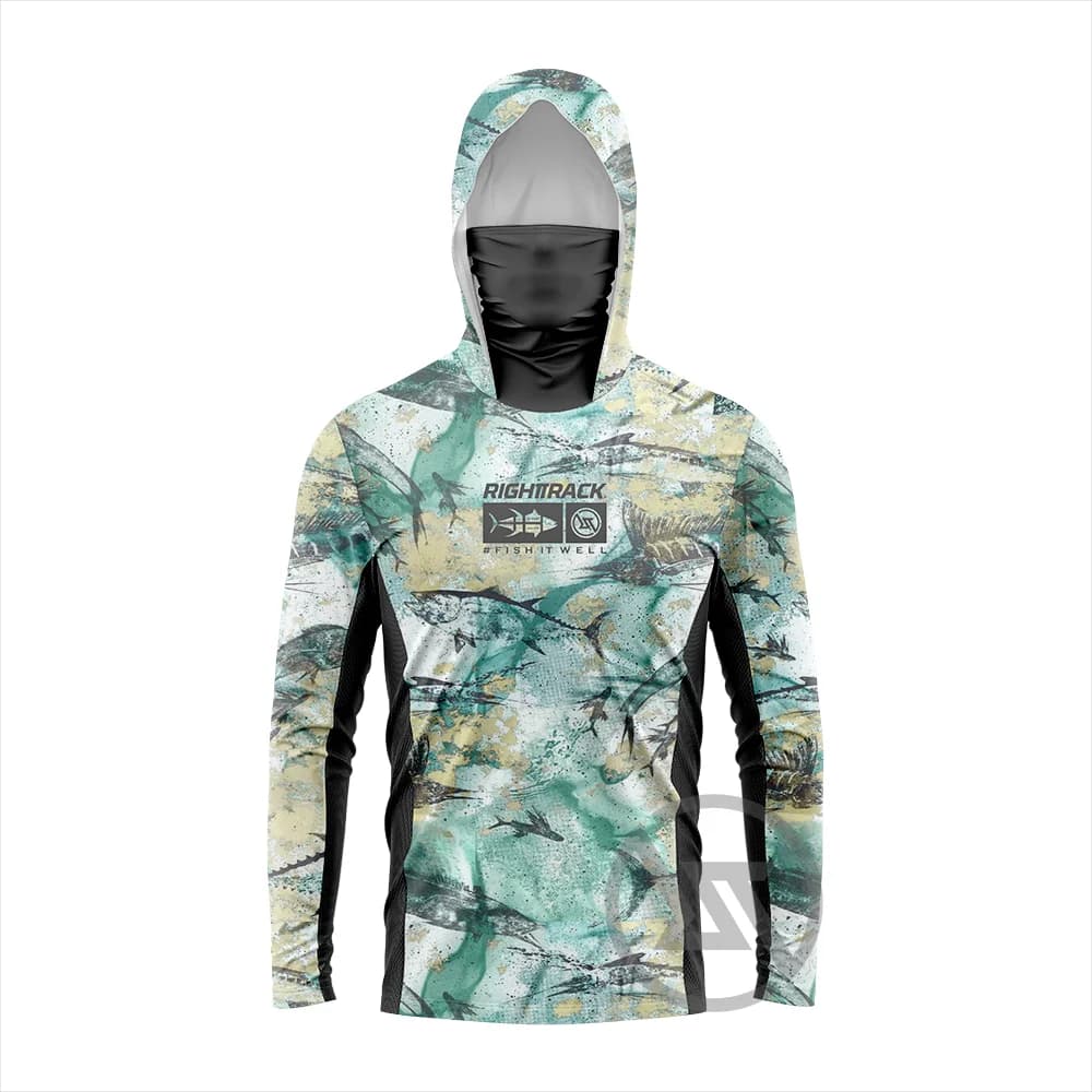 HotSale RT Herren Maske Hoodies Angeln Kleidung UPF50+ UV Jagd Klettern Camping Wandern Atmungsaktive Angeln Bekleidung