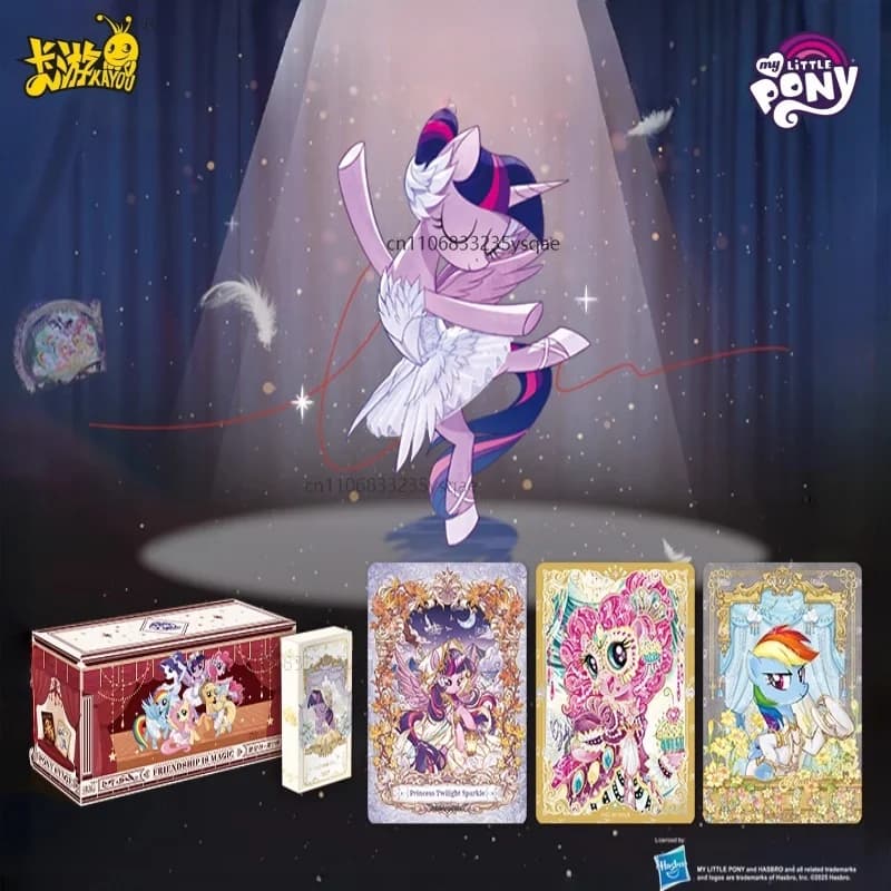 KAYOU Original My Little Pony Karte Friendship Forever Karten Star Pack Wunderschöne vergoldete Prinzessinnenkarten Sammelkartenspielzeug Geschenke