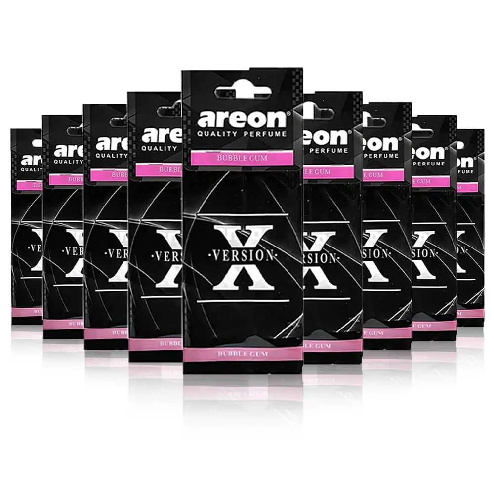 Areon 5/20 Stück BUBBLE CUM Duft-Auto-Lufterfrischer, natürliches, mit Tee duftendes Papier, im Auto montierter Hängetyp, Auto-Innenzubehör
