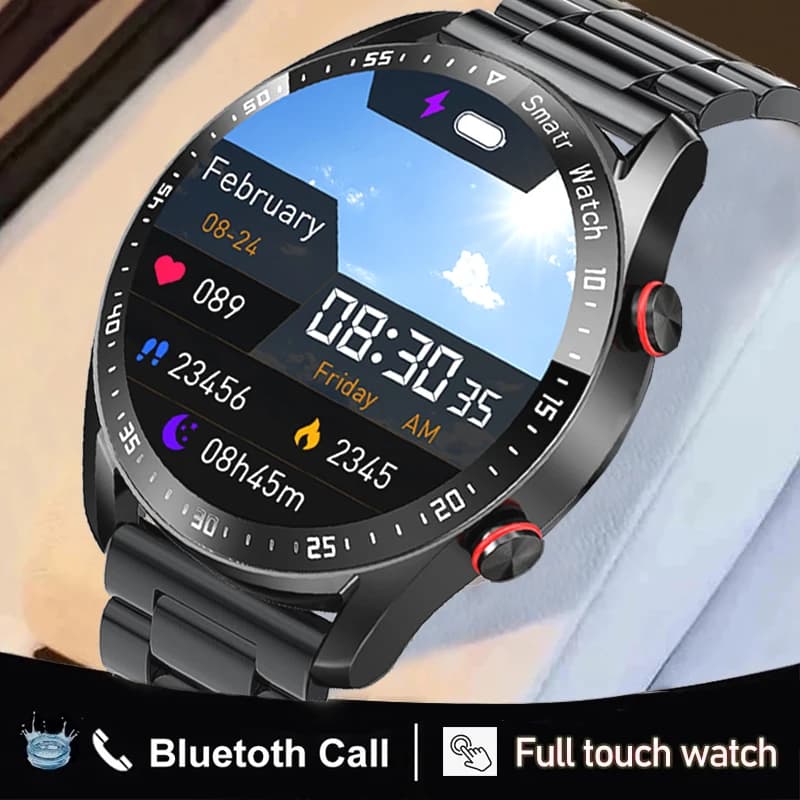 EKG + PPG Bluetooth Anruf Smart Uhr Männer Gesundheit Herzfrequenz Blutdruck Fitness Sport Uhren Mann Sport Wasserdichte Smartwatch