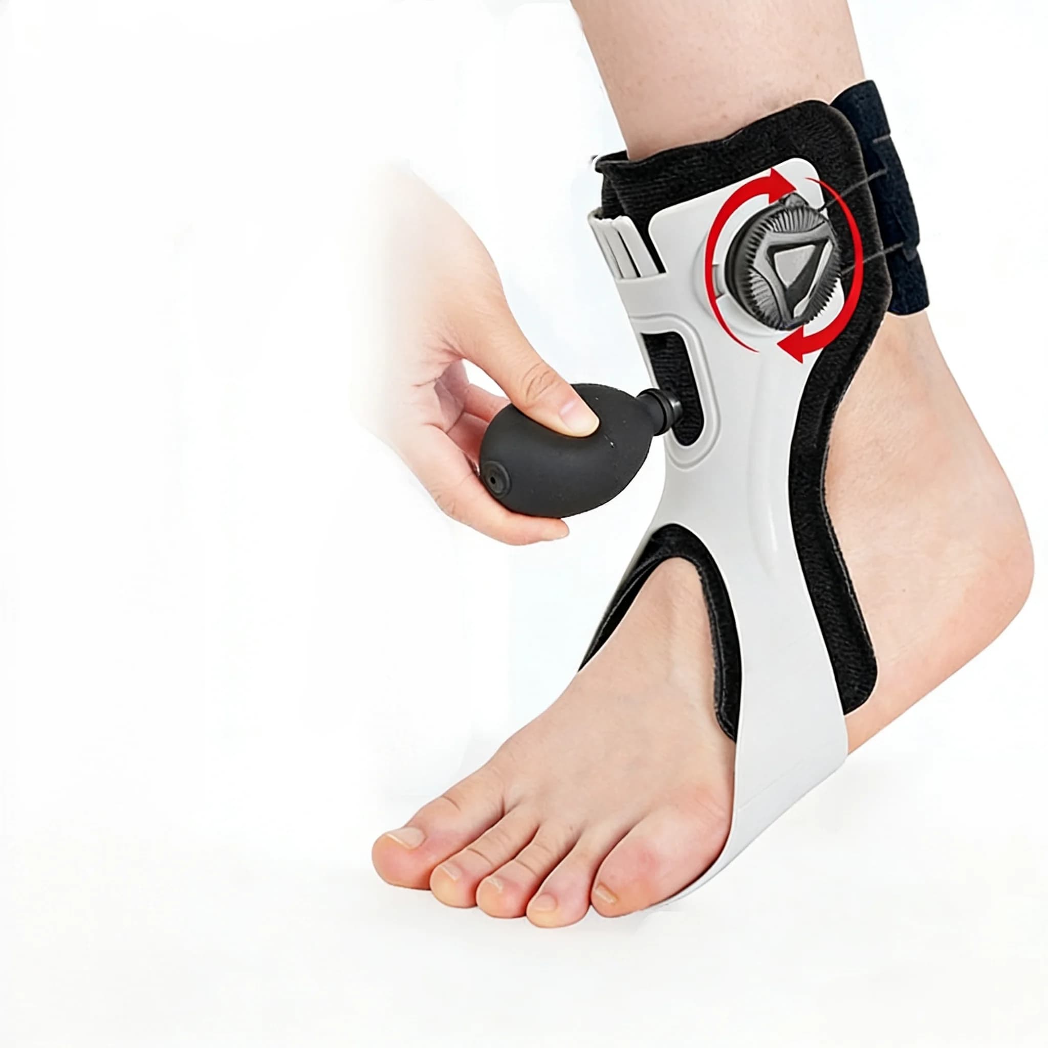 Drehknopf-Schnallenverschluss Fixierte Airbag-Knöchelstütze Sport-Gelenkverstauchung Rehabilitation Korrektur Schutzausrüstung Grenzüberschreitend