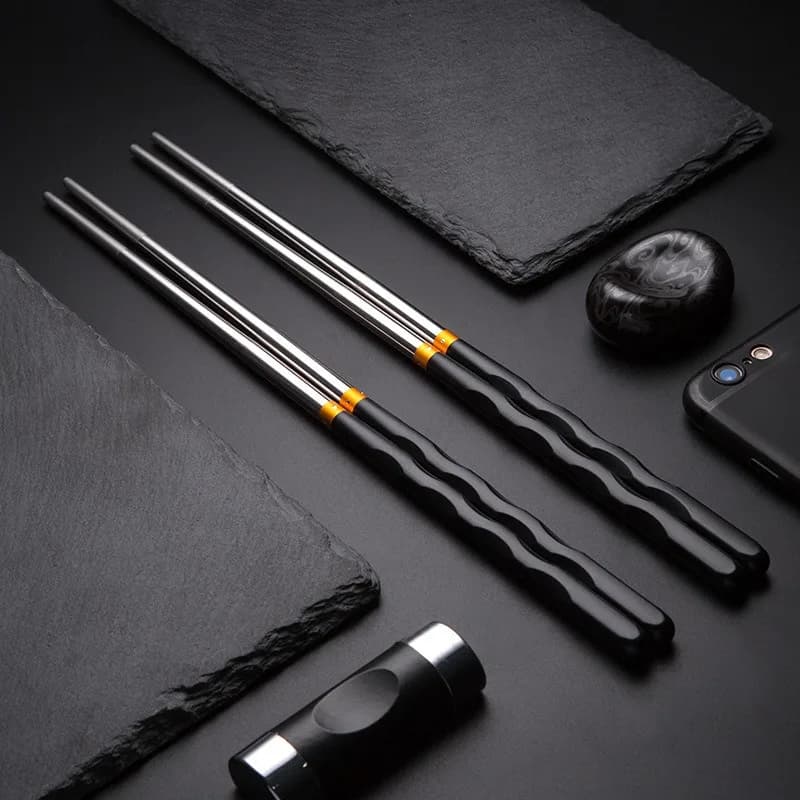 10 Paar Essstäbchen aus Edelstahl, koreanische Essstäbchen, Sushi-Stäbchen, Essstäbchen, chinesische Stäbchen zum Essen, wiederverwendbar,