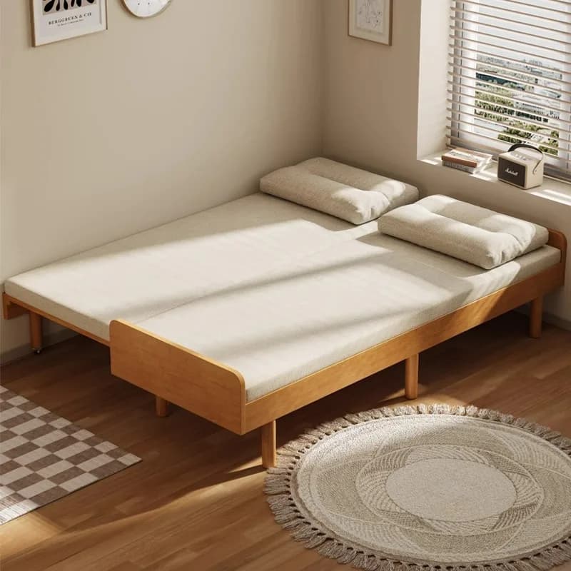 Teleskop bett kleine Wohnung Klapp sofa für Studie Massivholz Dual-Purpose Double Single sitzen und liegen