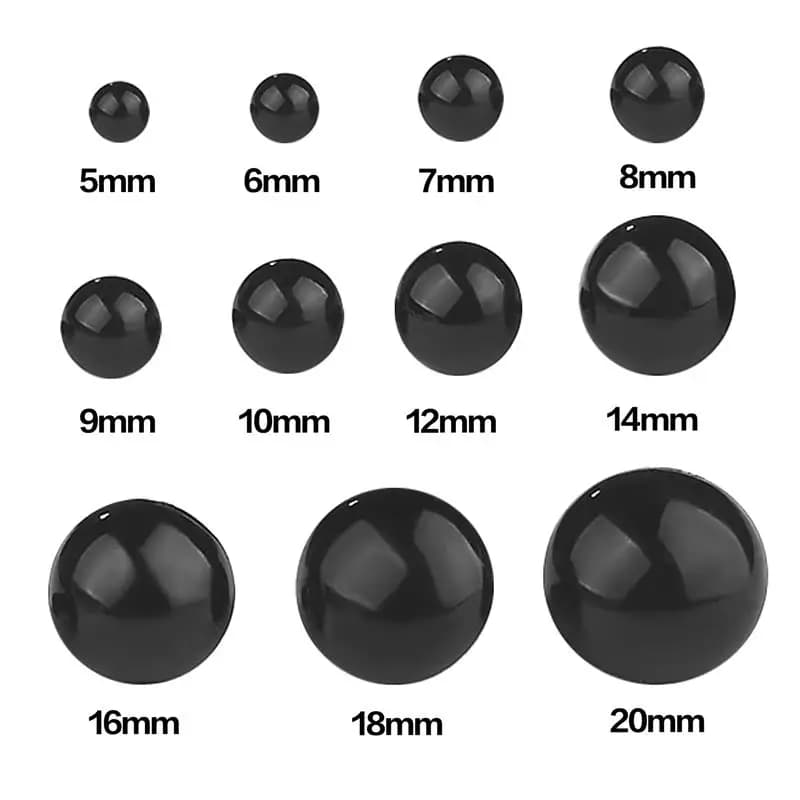 50/100 Stück 5-20mm Sicherheitsaugen, schwarze Kunststoff-Puppenaugen, Zubehör für Spielzeug, Amigurumi, DIY-Set, Bastelaugen, Tierpuppen-Deko