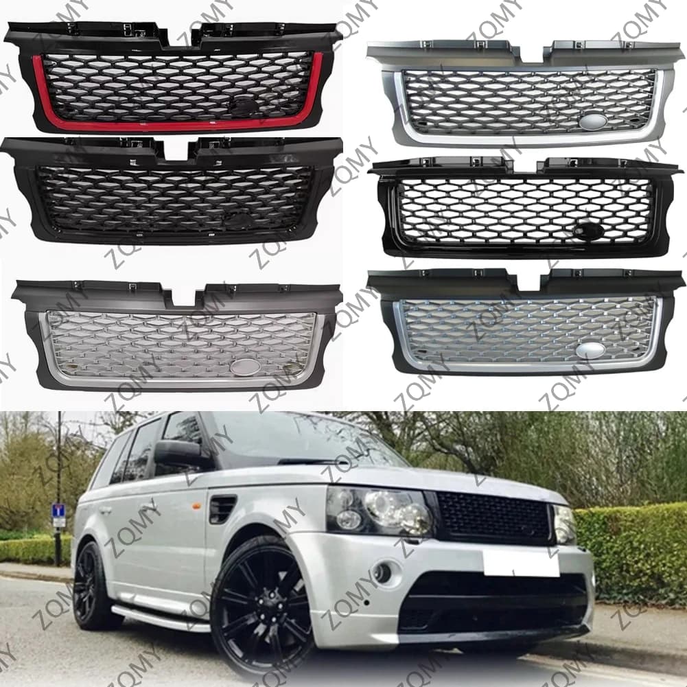 Auto-Frontstoßstangen-Mesh-Grill aus ABS für Land Rover Range Rover Sport RRS 2005 2006 2007 2008 2009. Aufrüstung alter Modelle an Neue