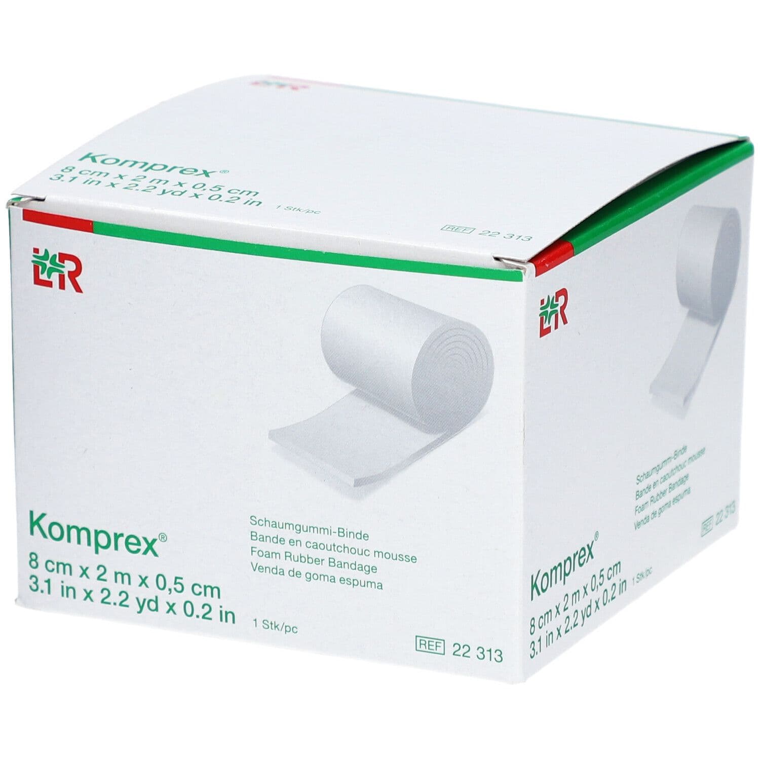 Komprex Schaumgummi Binde 8 cmx2 m Stärke 0,5 cm 1 St Binden