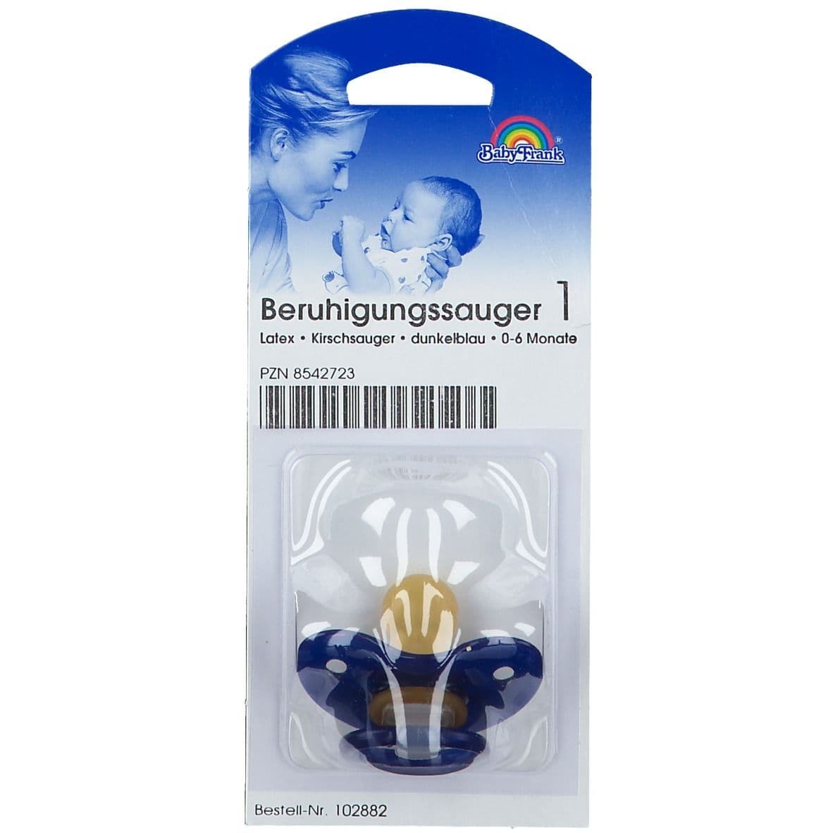 Sauger Kirsche klein gr.Scheibe dunkelblau 1 St Schnuller