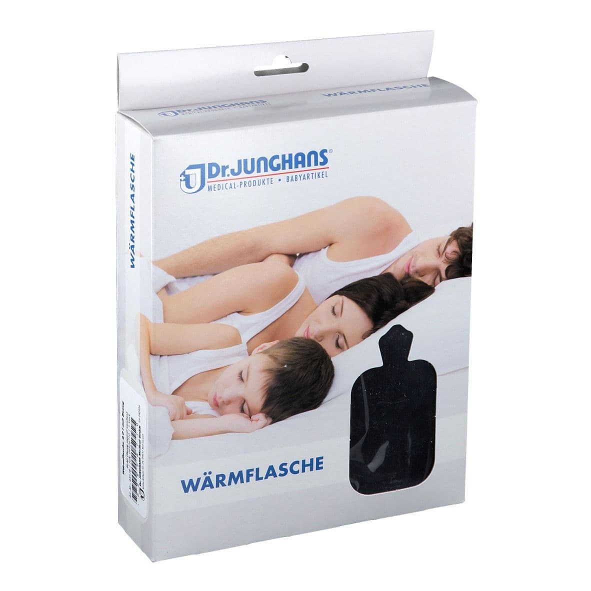 Wärmflasche 2 l mit Bezug blau