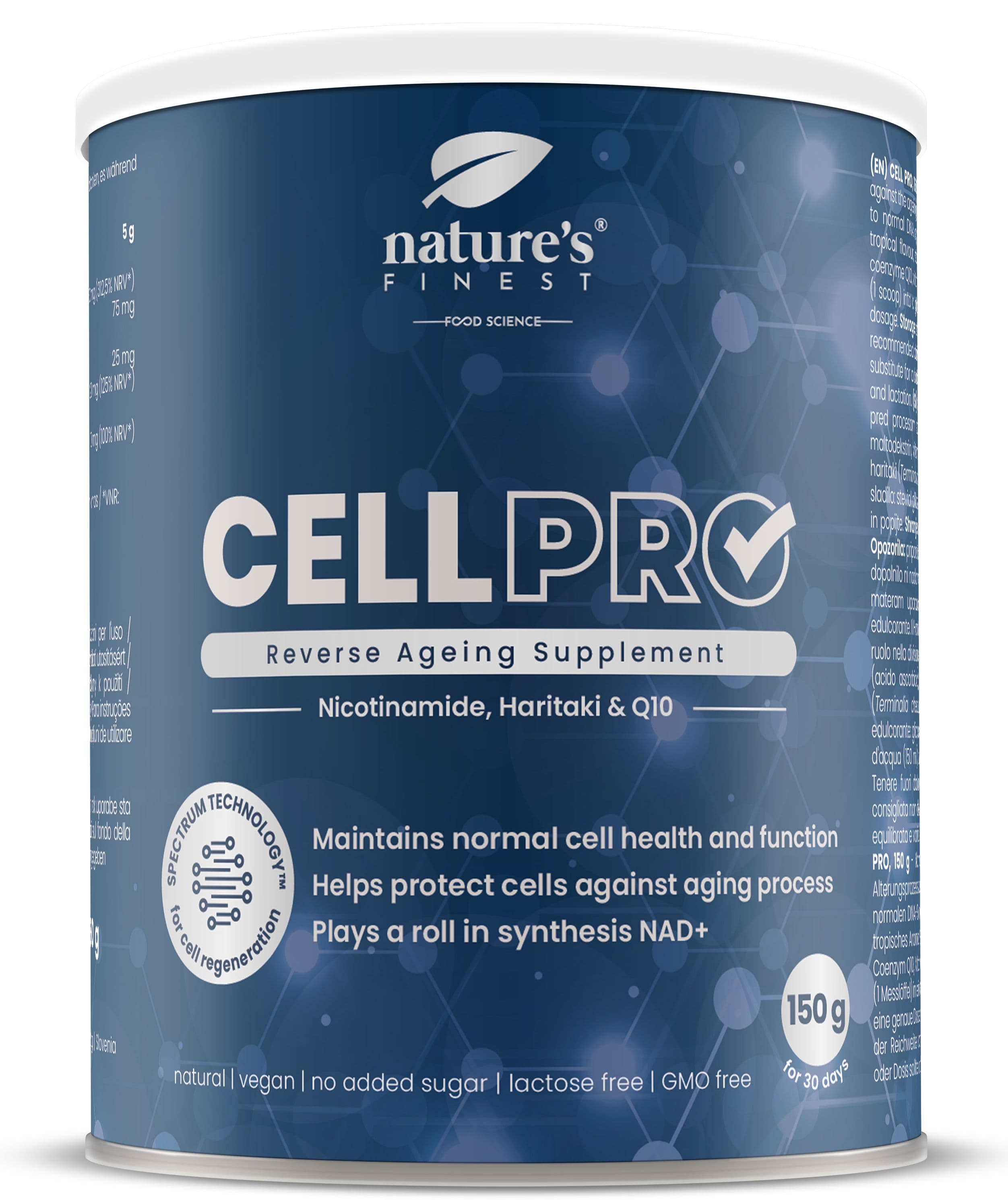 Nature's Finest Cell PRO (Anti age) mit Nicotinamid und Coenzym Q10 150 g Pulver