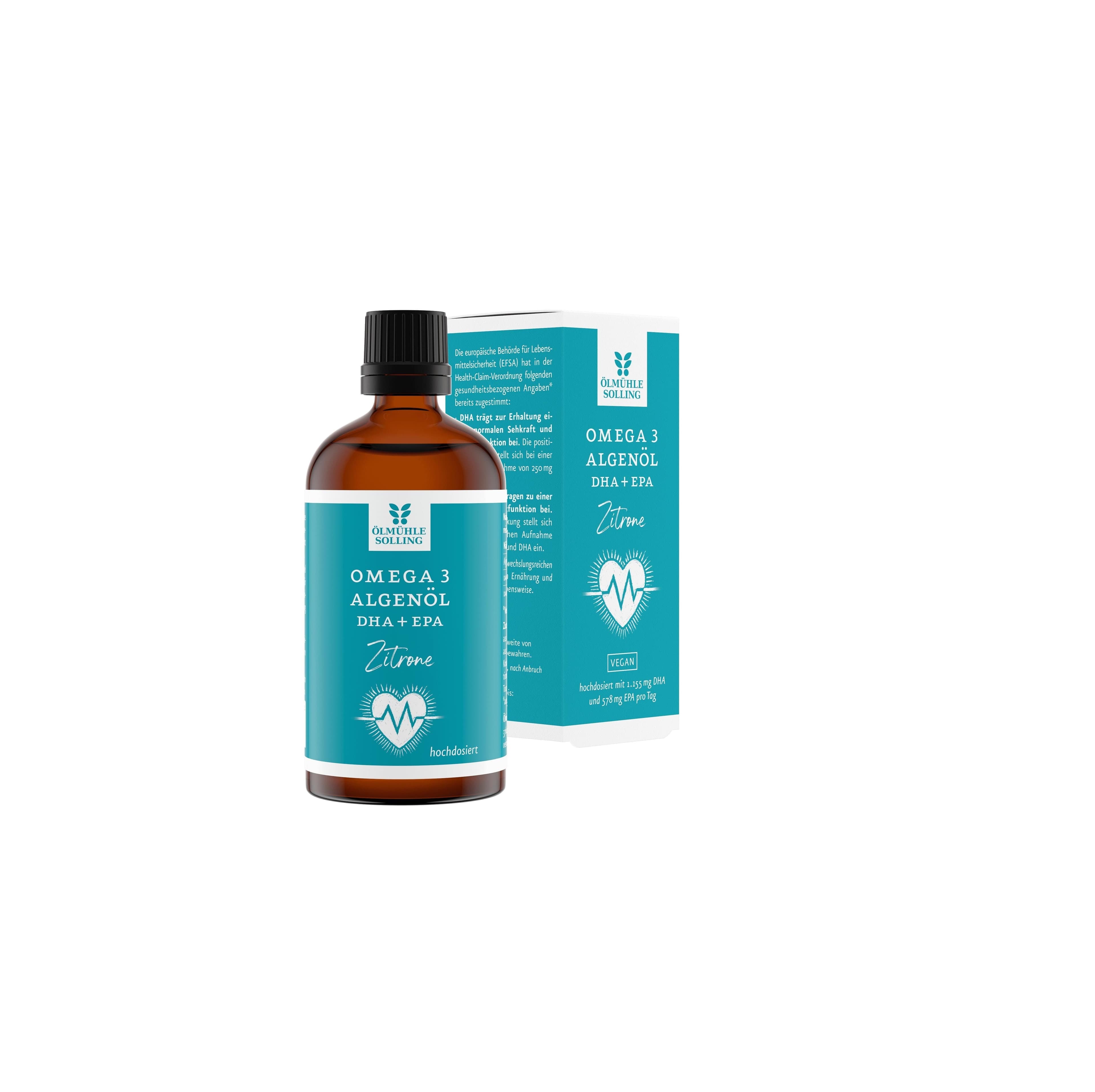 Ölmühle Solling Omega 3 Algenöl Zitrone 100 ml Öl