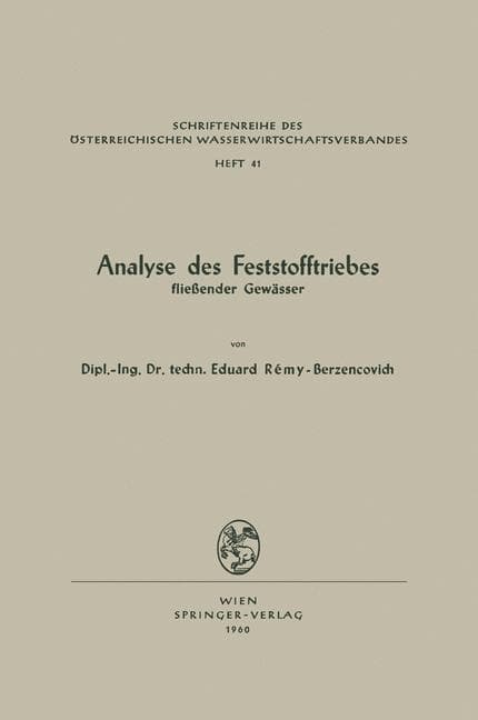 Analyse des Feststofftriebes fließender Gewässer
