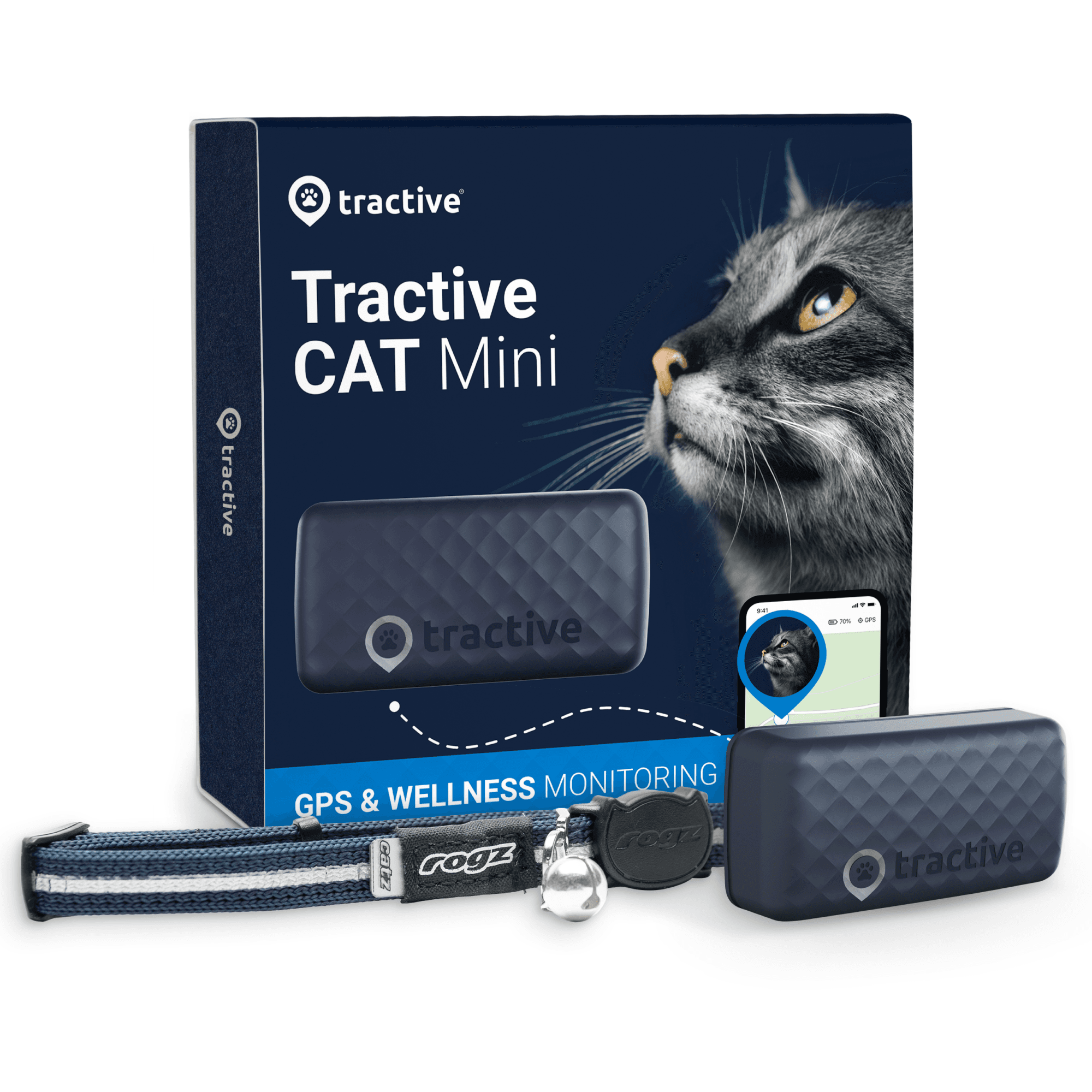 Tractive GPS CAT Mini - Dark Blue- Abonnement in der App