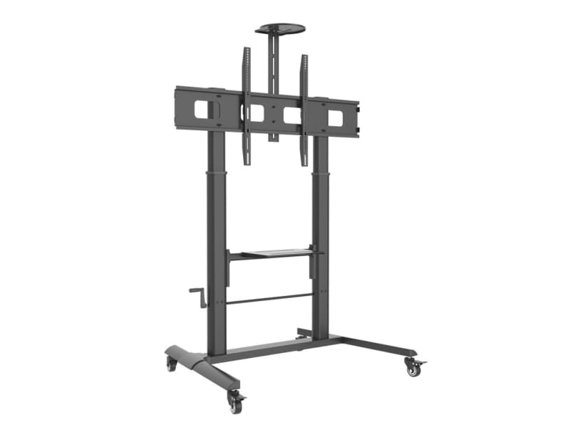 Techly ICA-TR230, Schwarz, Flachbildschirm, Multimedia-Wagen, 120 kg, 132,1 cm (52), 2,79 m (110)
