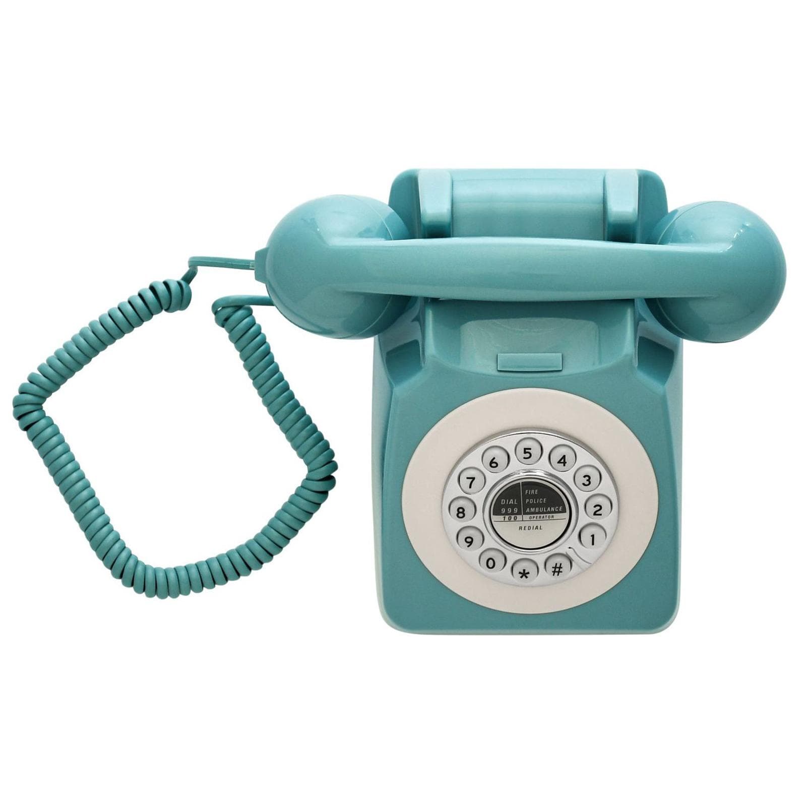 Schnurgebundenes Desktop-Telefon im 80er-Jahre-Vintage-Retro-Stil, Schreibtisch-Festnetztelefon, unterstützt Klingeltonlautstärke grün