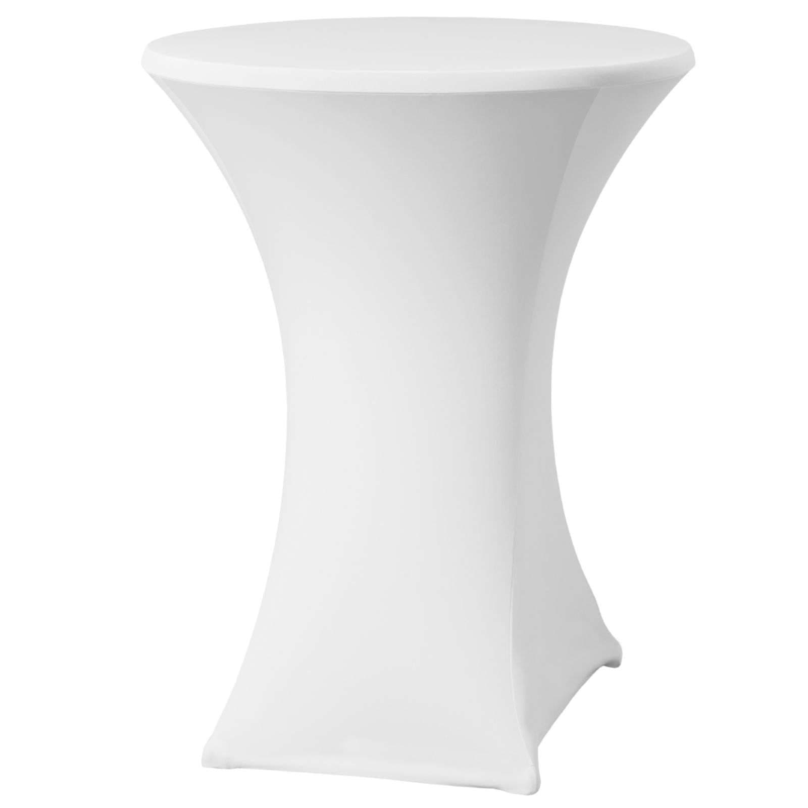 Rundes Symposium-Tischdecken für Catering, Durchmesser 70 cm - weiß